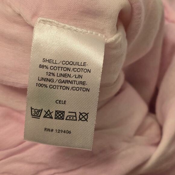 Venus Babydoll Jumpsuit Sz 2 Pink Tie Dye Cotton Linen Wide Leg Beach Vacation - Picture 11 of 11